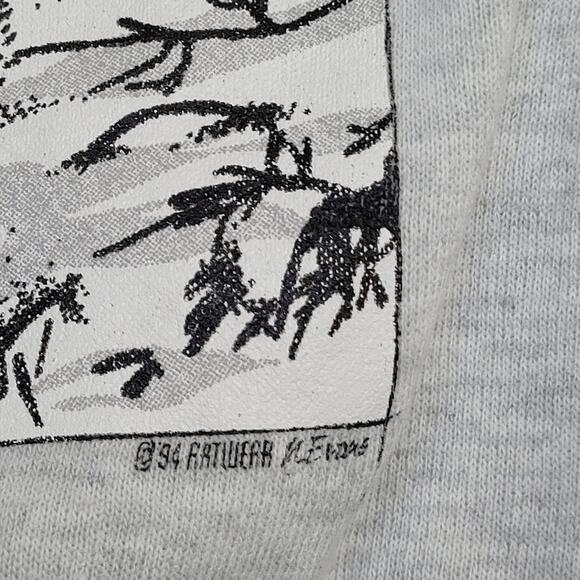 Vintage 1994 Funny Deer Hunting Sweatshirt Women XL 23x24 USA - Picture 13 of 16